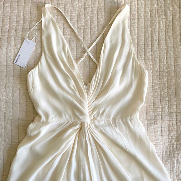 NWT Reformation Bray Dress, Ivory Wedding Dress, Formal Gown, Size 10 - Picture 2 of 9